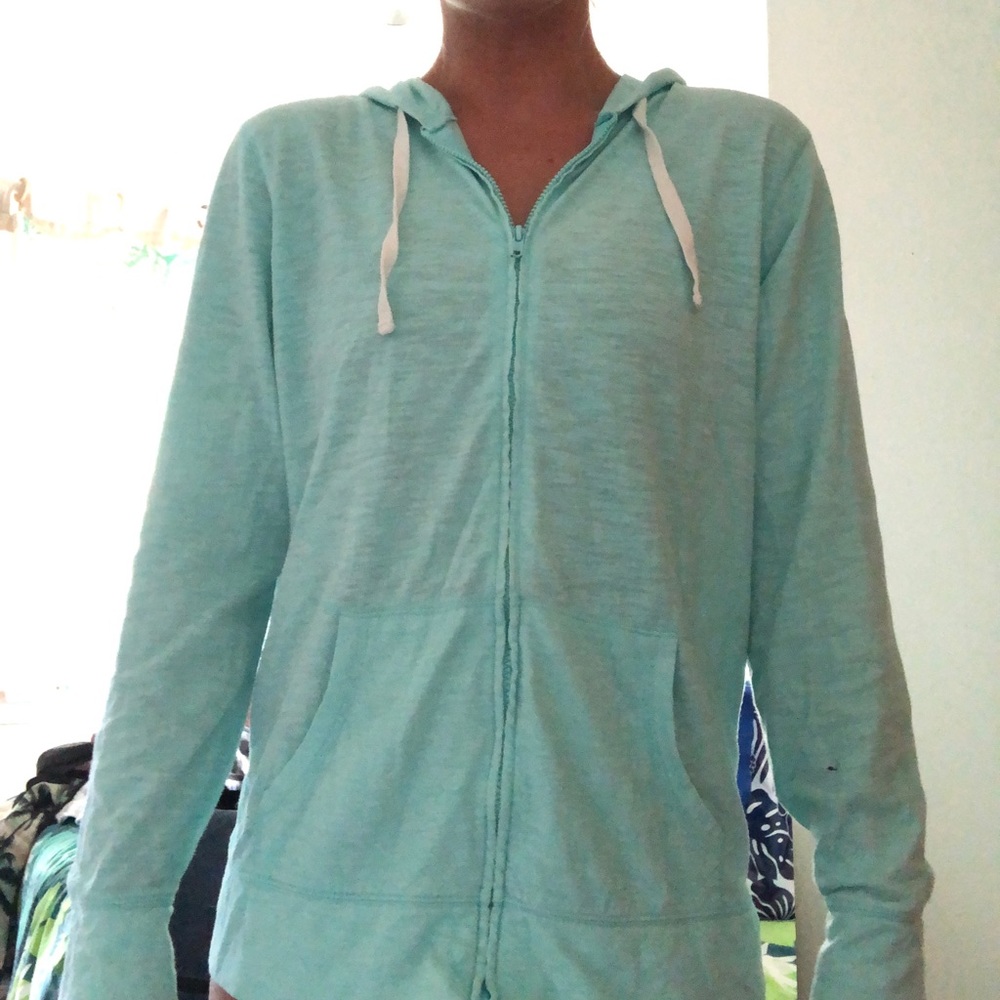 Blue hoodie